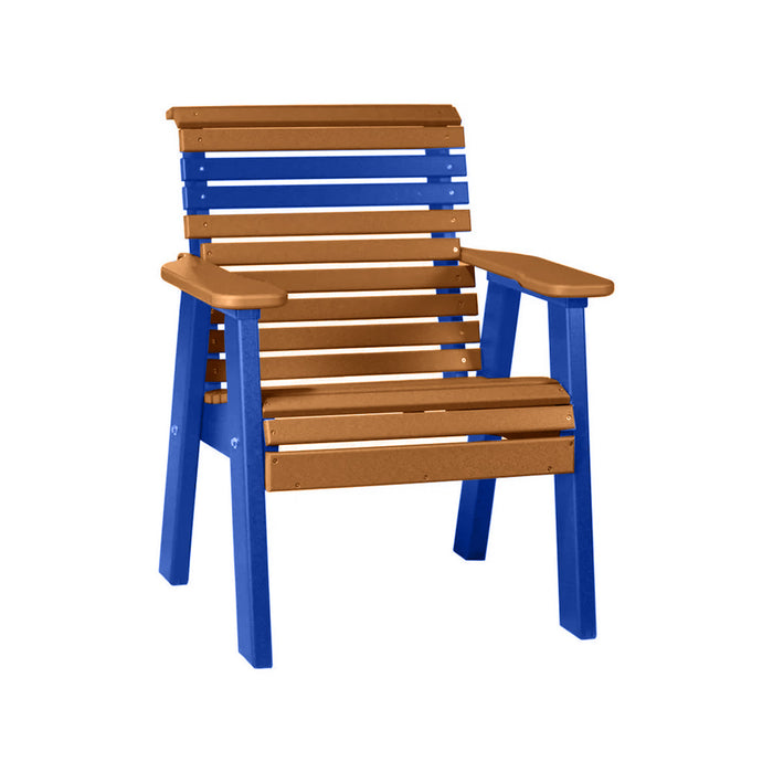 LuxCraft Cedar 2' Rollback Recycled Plastic Chair With Cup Holder