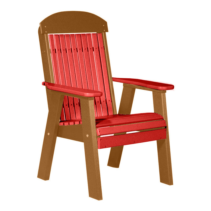 LuxCraft Red 2' Classic Highback Recycled Plastic Chair