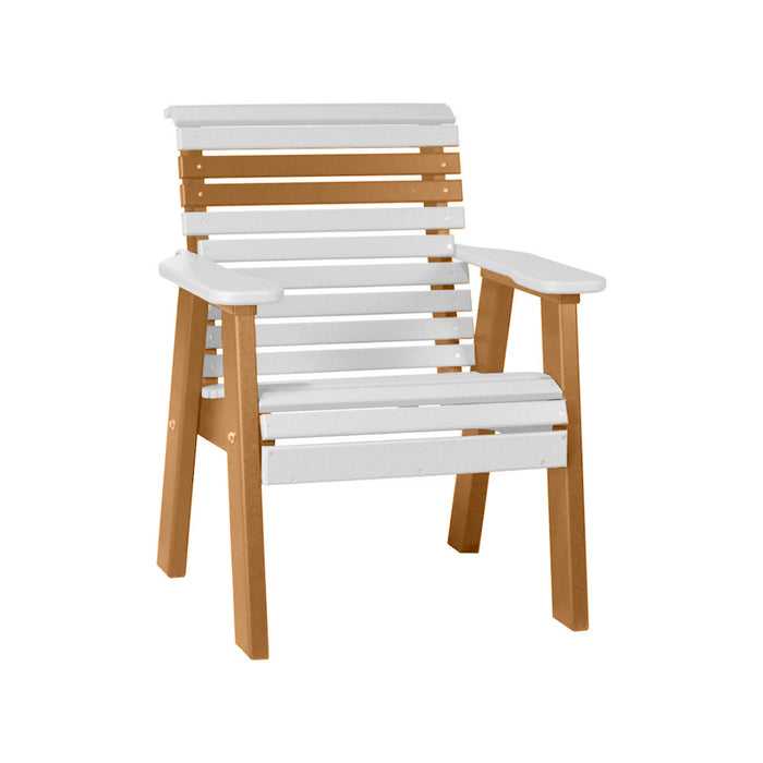 LuxCraft White 2' Rollback Recycled Plastic Chair