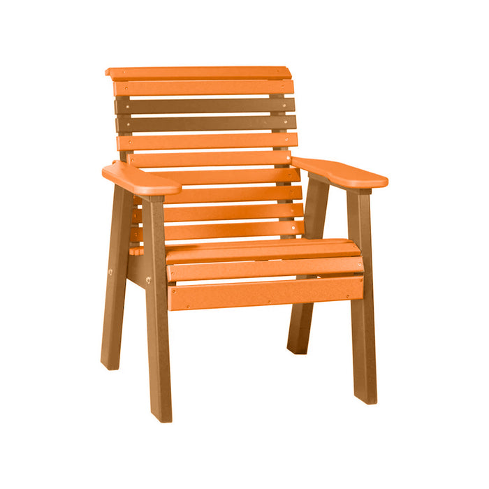 LuxCraft Tangerine 2' Rollback Recycled Plastic Chair