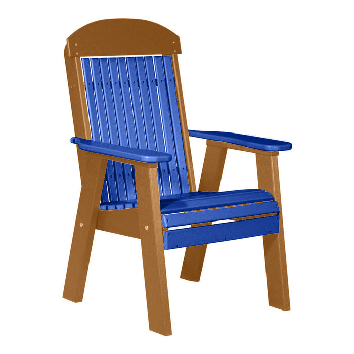 LuxCraft Blue 2' Classic Highback Recycled Plastic Chair