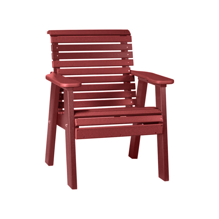 LuxCraft Cherry wood 2' Rollback Recycled Plastic Chair With Cup Holder