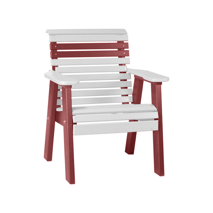 LuxCraft White 2' Rollback Recycled Plastic Chair