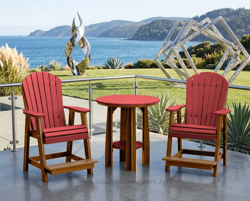 LuxCraft Antique Mahogany on Cherrywood Poly Balcony Dining Table Sets