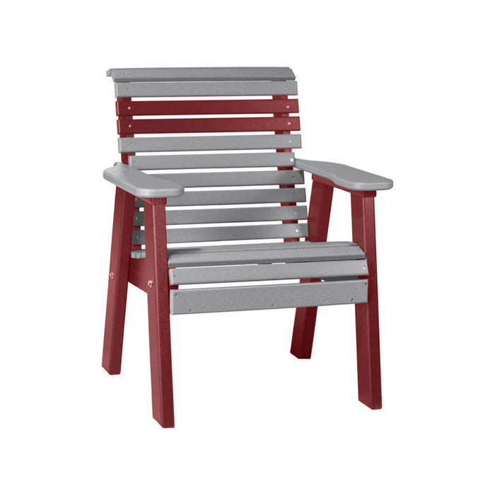 LuxCraft Gray 2' Rollback Recycled Plastic Chair