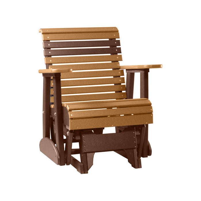 LuxCraft Red 2 foot Rollback Recycled Plastic Glider Chair