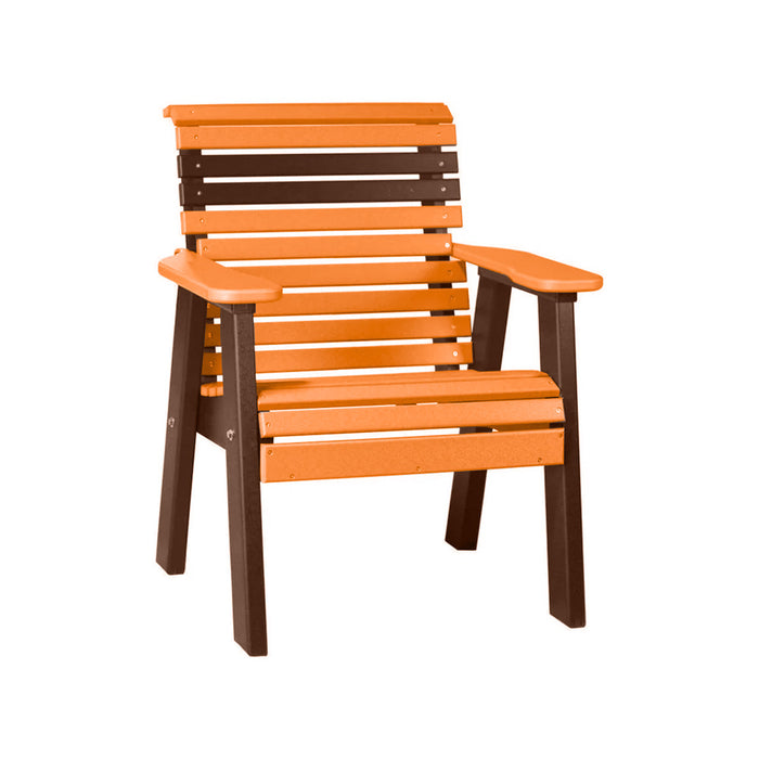 LuxCraft Tangerine 2' Rollback Recycled Plastic Chair