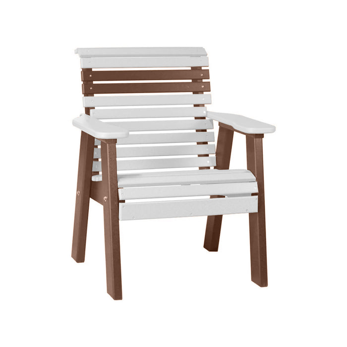 LuxCraft White 2' Rollback Recycled Plastic Chair