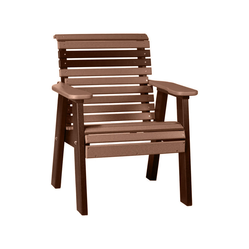 LuxCraft Antique Mahogany 2' Rollback Recycled Plastic Chair