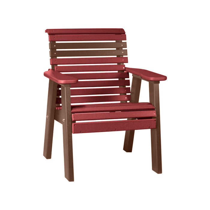 LuxCraft Cherry wood 2' Rollback Recycled Plastic Chair With Cup Holder