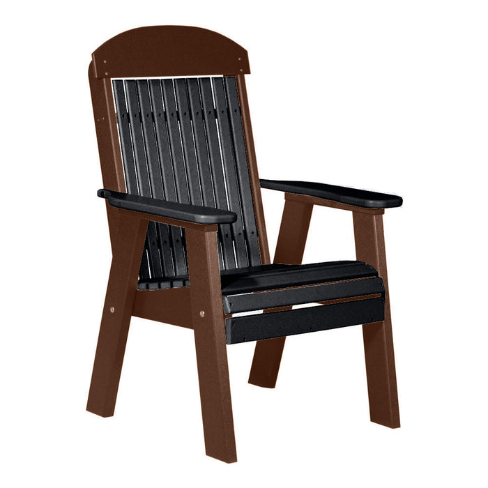 LuxCraft Black 2' Classic Highback Recycled Plastic Chair