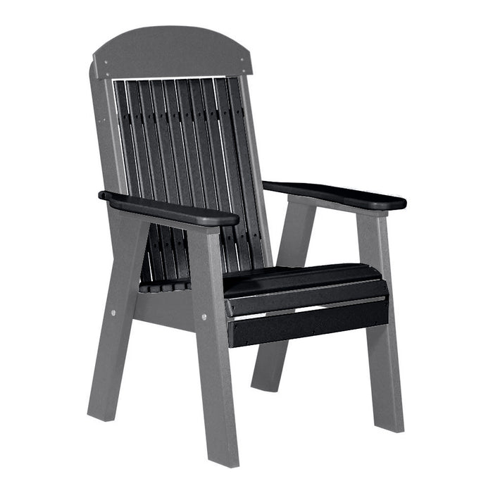 LuxCraft Black 2' Classic Highback Recycled Plastic Chair