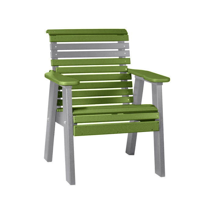 LuxCraft Lime Green 2' Rollback Recycled Plastic Chair With Cup Holder