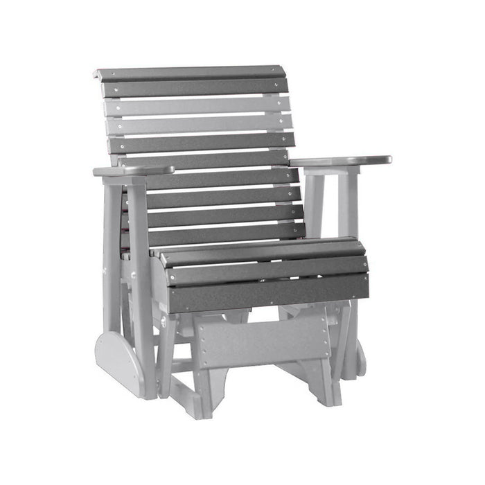 LuxCraft Slate 2 foot Rollback Recycled Plastic Glider Chair