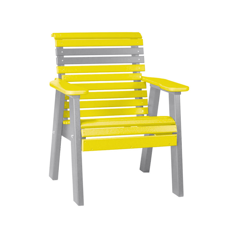 LuxCraft Yellow 2' Rollback Recycled Plastic Chair