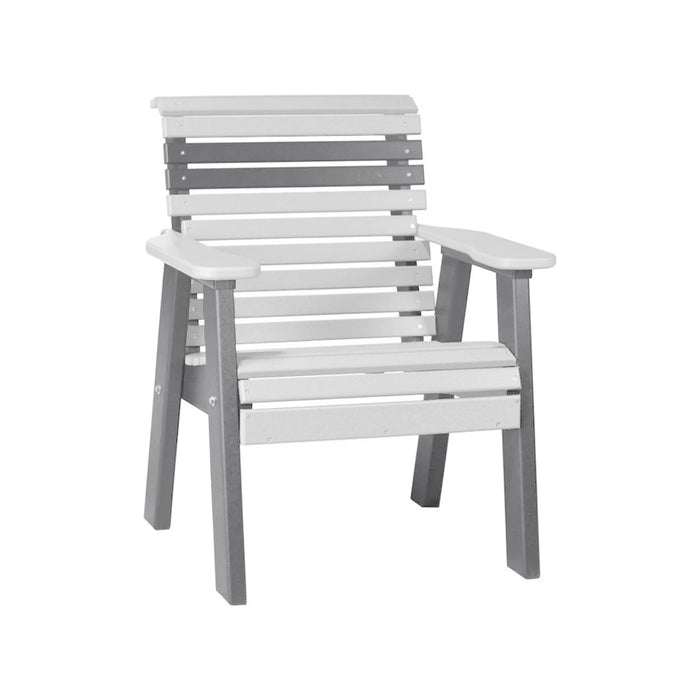 LuxCraft White 2' Rollback Recycled Plastic Chair