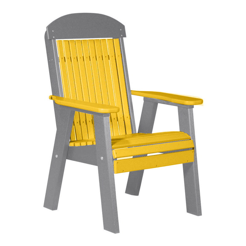 LuxCraft Yellow 2' Classic Highback Recycled Plastic Chair