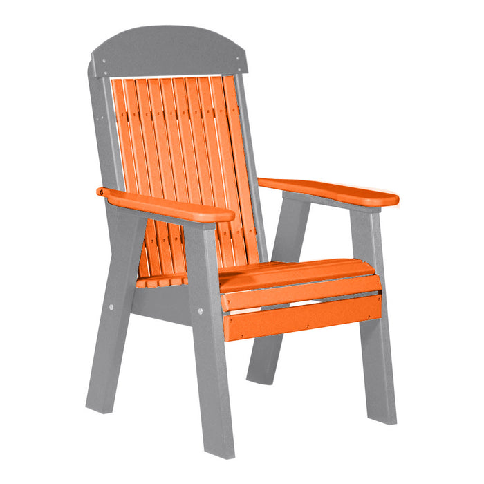 LuxCraft Tangerine 2' Classic Highback Recycled Plastic Chair