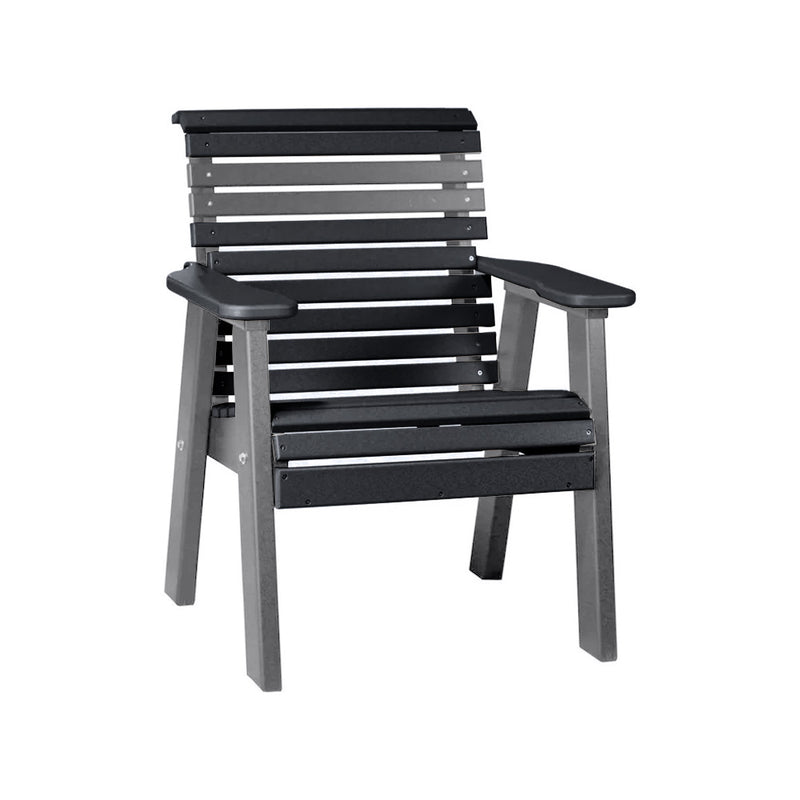 LuxCraft Black 2' Rollback Recycled Plastic Chair