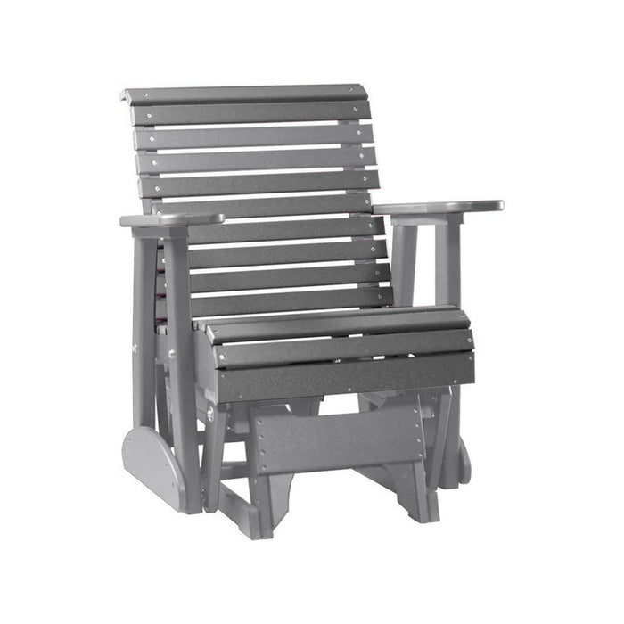 LuxCraft Slate 2 foot Rollback Recycled Plastic Glider Chair