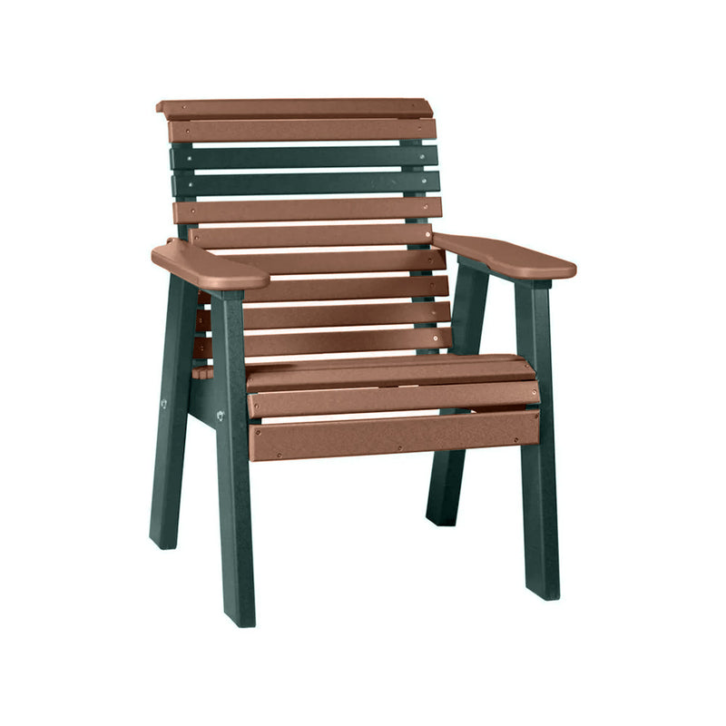LuxCraft Antique Mahogany 2' Rollback Recycled Plastic Chair