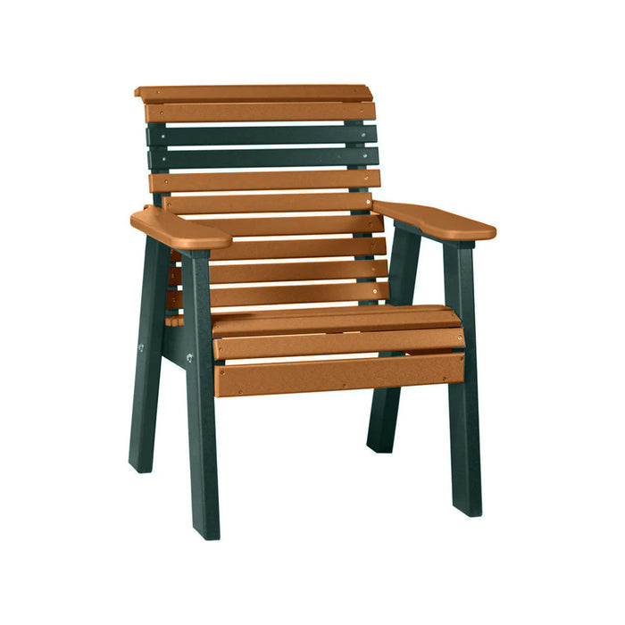 LuxCraft Cedar 2' Rollback Recycled Plastic Chair With Cup Holder