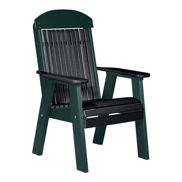 LuxCraft Black 2' Classic Highback Recycled Plastic Chair