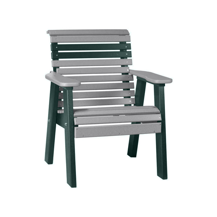 LuxCraft Gray 2' Rollback Recycled Plastic Chair