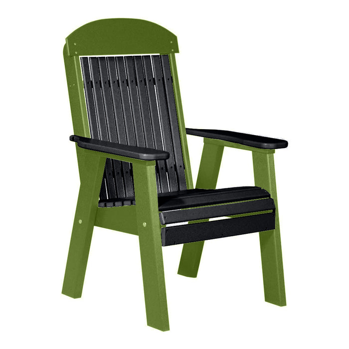 LuxCraft Black 2' Classic Highback Recycled Plastic Chair