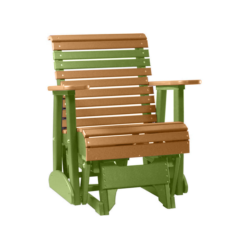 LuxCraft Red 2 foot Rollback Recycled Plastic Glider Chair