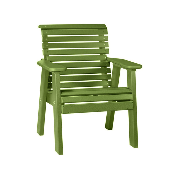 LuxCraft Lime Green 2' Rollback Recycled Plastic Chair With Cup Holder