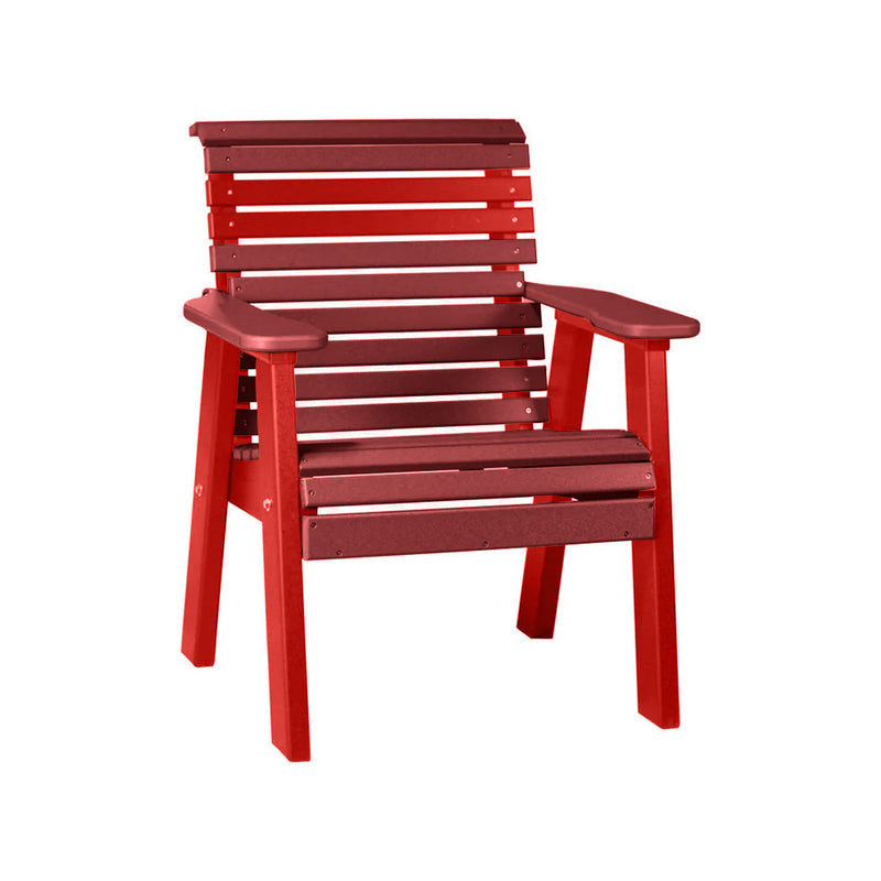 LuxCraft Cherry wood 2' Rollback Recycled Plastic Chair