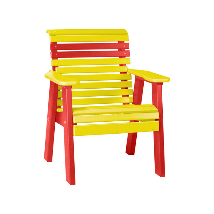 LuxCraft Yellow 2' Rollback Recycled Plastic Chair