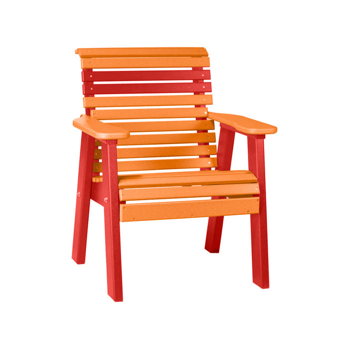 LuxCraft Tangerine 2' Rollback Recycled Plastic Chair