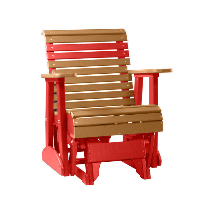 LuxCraft Red 2 foot Rollback Recycled Plastic Glider Chair