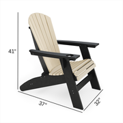 SoPoly St Simons Curved Back Adirondack Chair — SoPoly outdoor poly furniture (image 2 of 4)