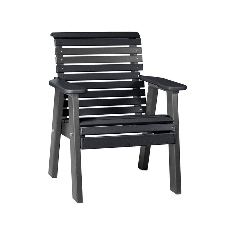 LuxCraft Black 2' Rollback Recycled Plastic Chair