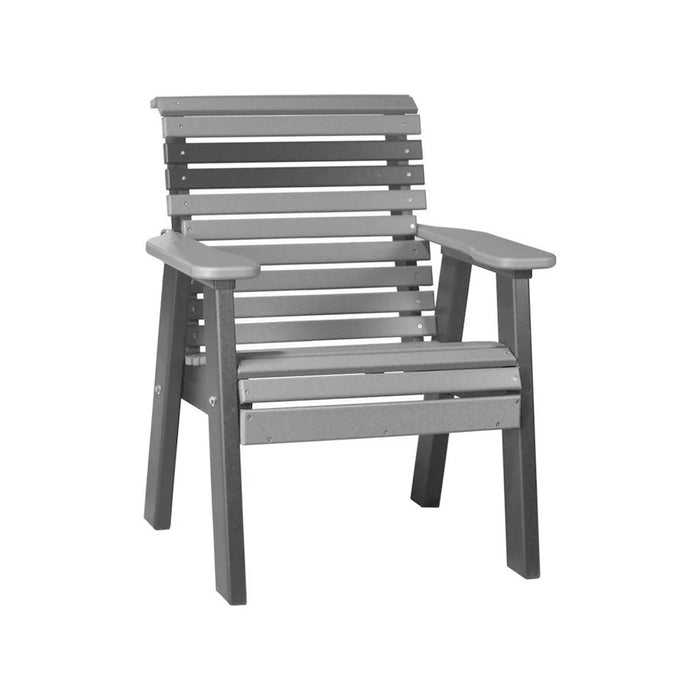LuxCraft Gray 2' Rollback Recycled Plastic Chair