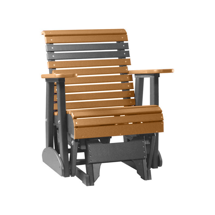 LuxCraft Red 2 foot Rollback Recycled Plastic Glider Chair