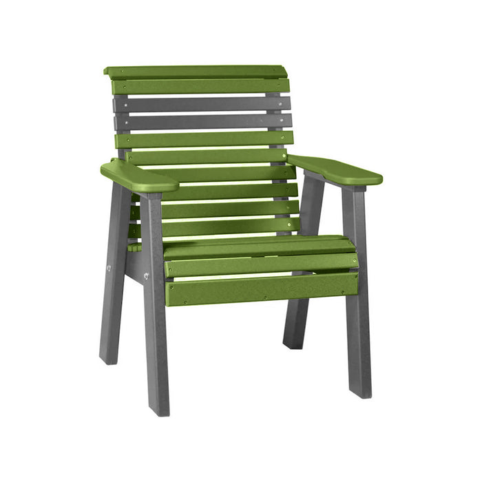 LuxCraft Lime Green 2' Rollback Recycled Plastic Chair With Cup Holder