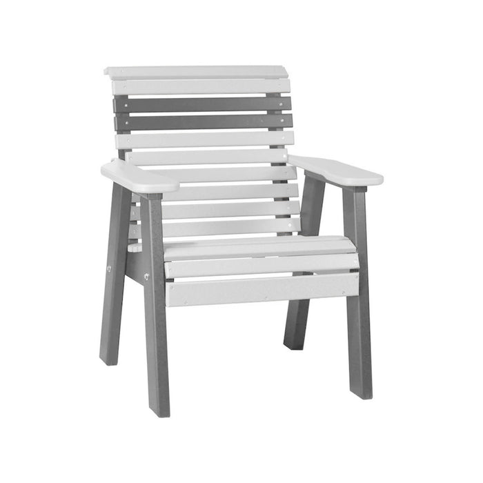 LuxCraft White 2' Rollback Recycled Plastic Chair