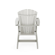 SoPoly St Simons Curved Back Adirondack Chair in Heron Gray, back view