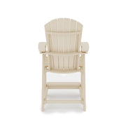 SoPoly St Simons Fan Back Counter Chair (Premium) in Tybee Sand, back view