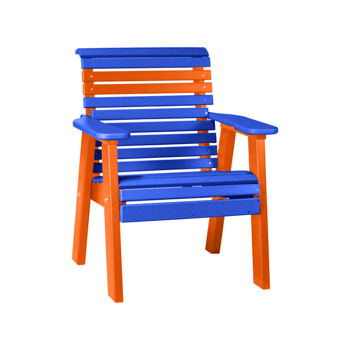 LuxCraft Blue 2' Rollback Recycled Plastic Chair