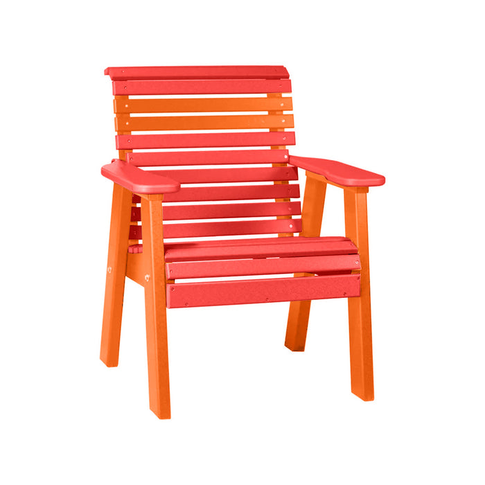 LuxCraft Red 2' Rollback Recycled Plastic Chair