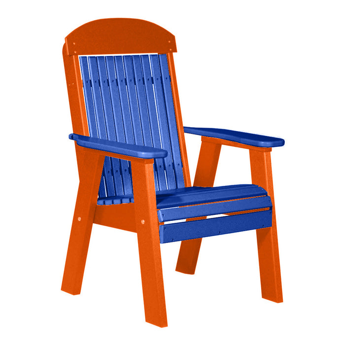 LuxCraft Blue 2' Classic Highback Recycled Plastic Chair