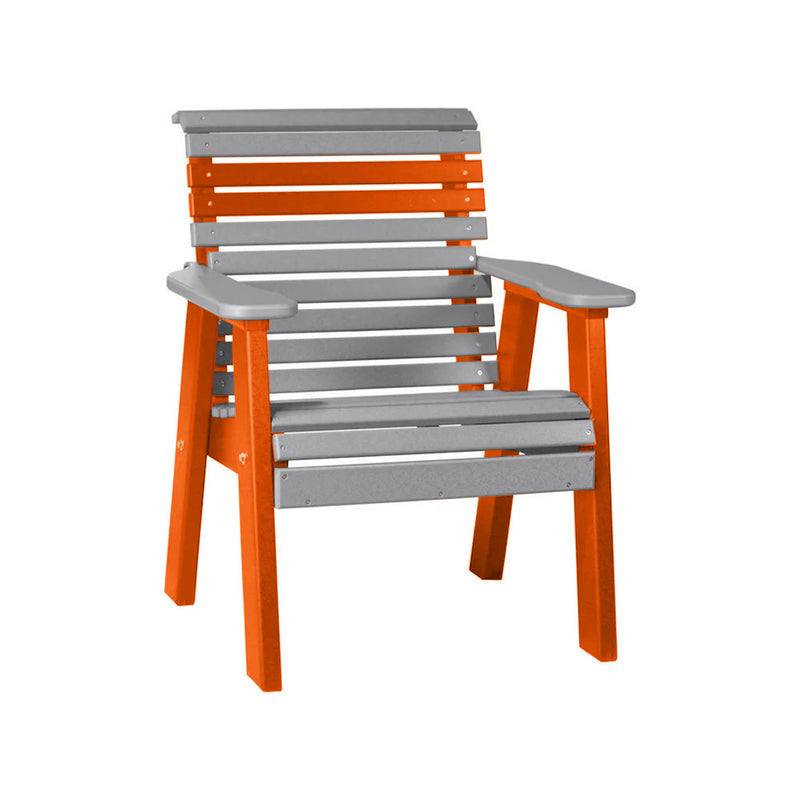 LuxCraft Gray 2' Rollback Recycled Plastic Chair