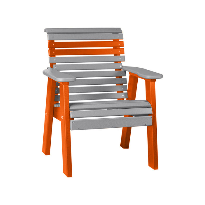 LuxCraft Gray 2' Rollback Recycled Plastic Chair