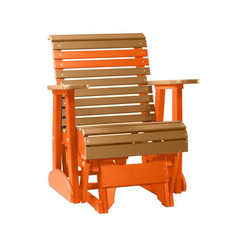 LuxCraft Red 2 foot Rollback Recycled Plastic Glider Chair
