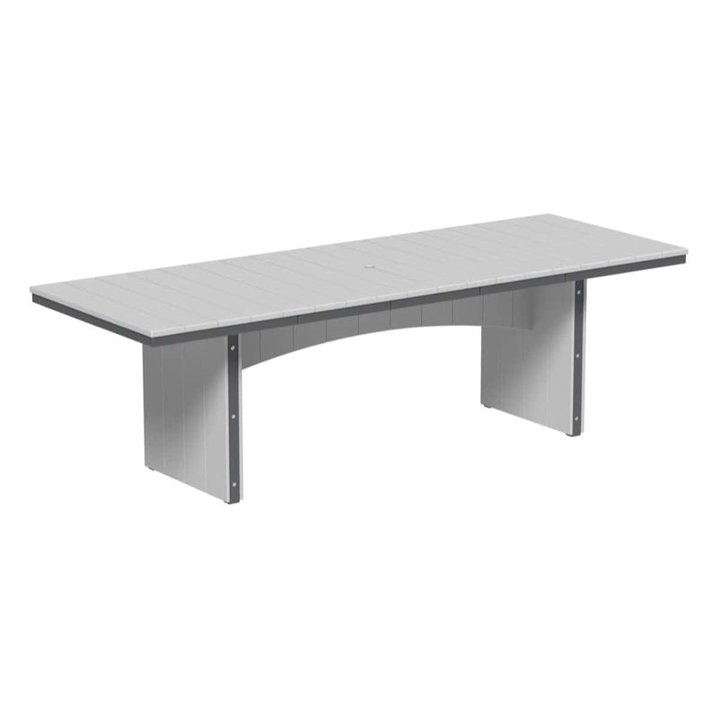 LuxCraft Urban 8ft Recycled Plastic Rectangular Outdoor Dining Table (36" x 96")